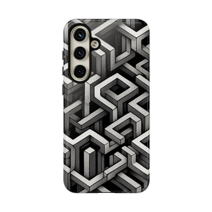 Monochrome Geometrisch Optisch Illusiepatroon