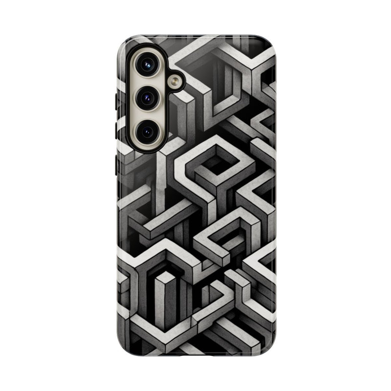 Monochrome Geometrisch Optisch Illusiepatroon