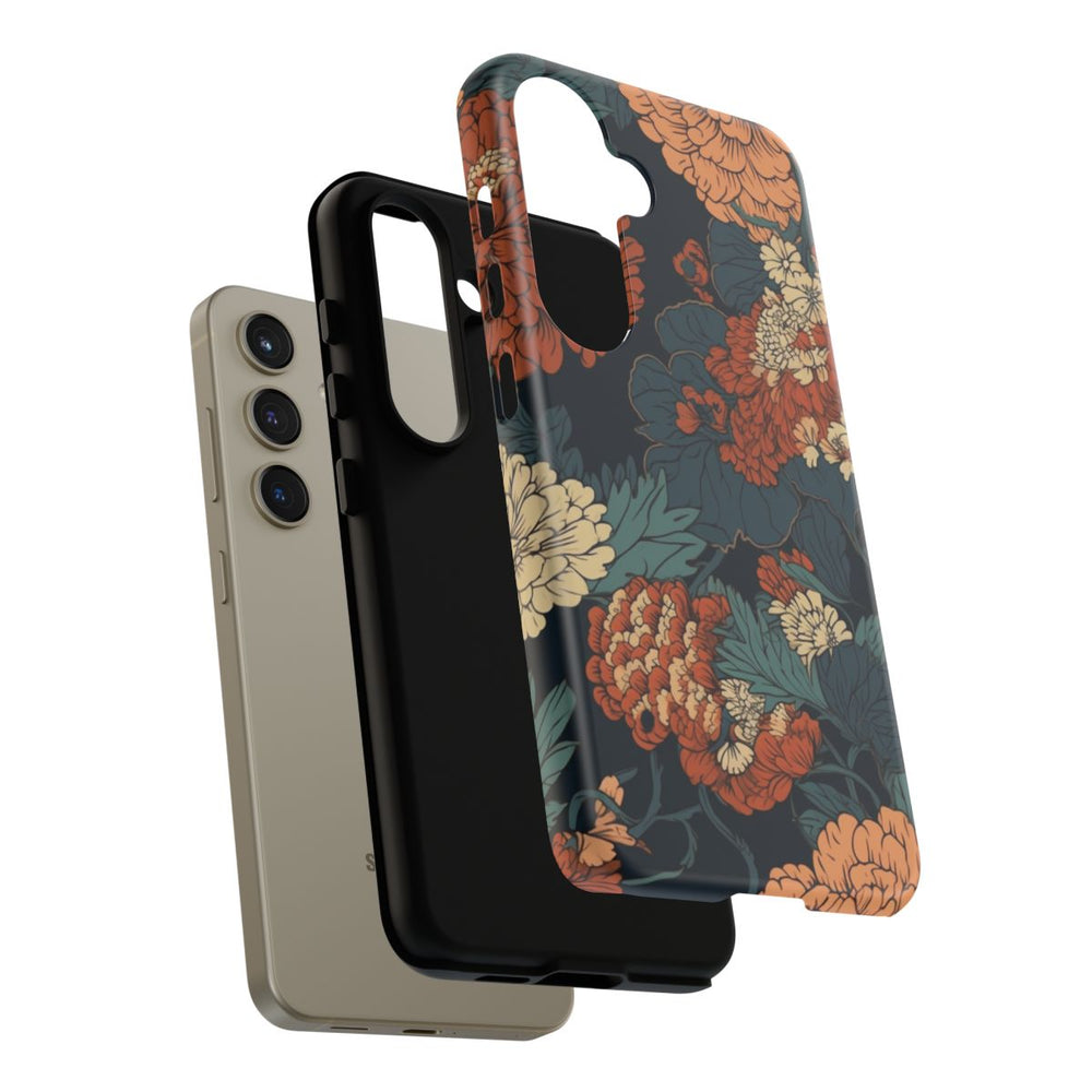 Vintage Bloemenpatroon in Warme Kleuren