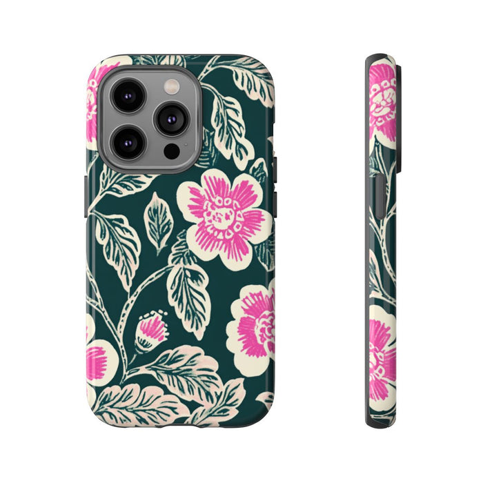 Roze Geblokt Bloemenpatroon