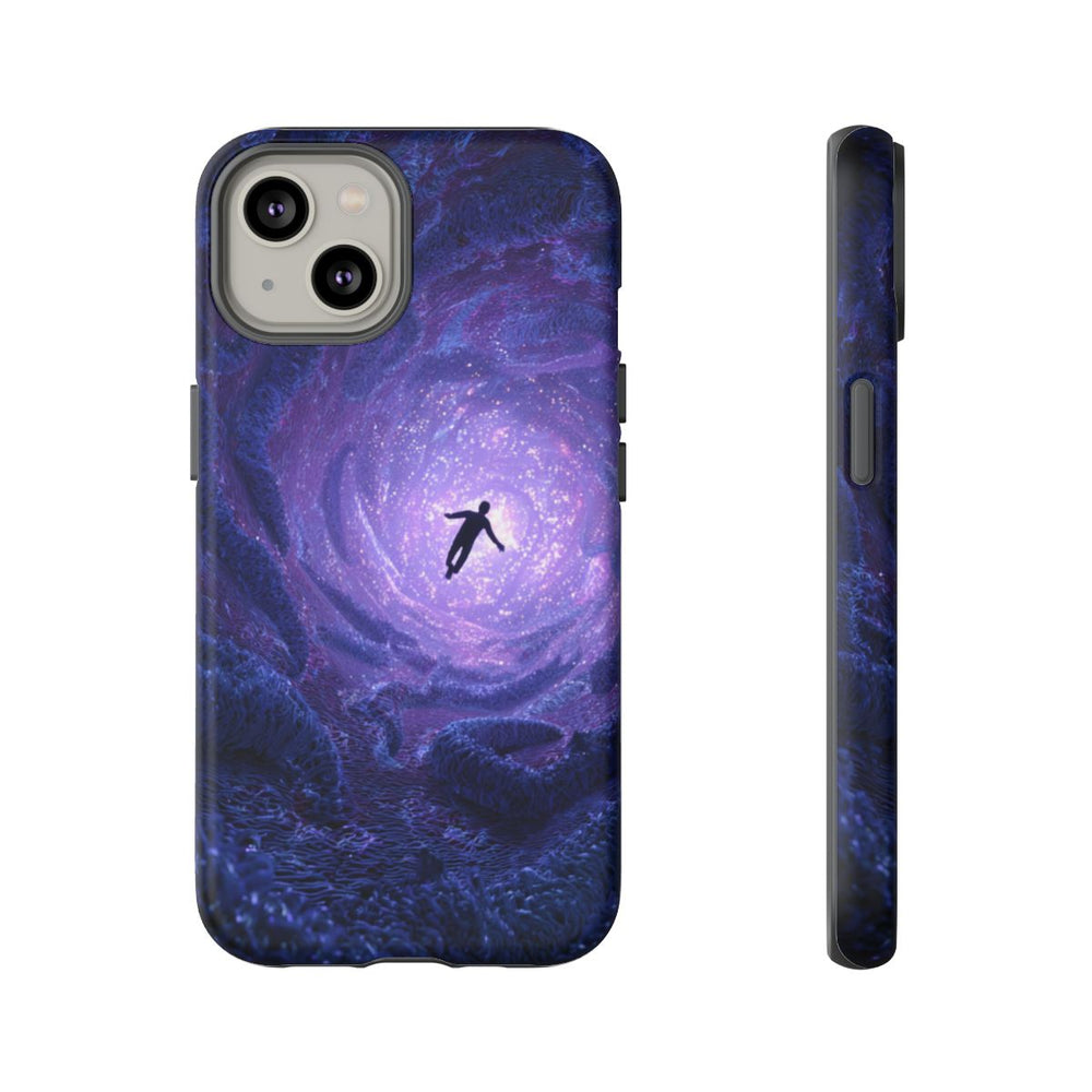 Man Valt Door Kosmische Tunnel met Tentakels