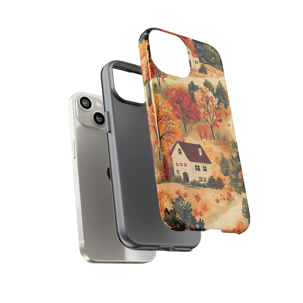 Herfstlandschap met Huizen