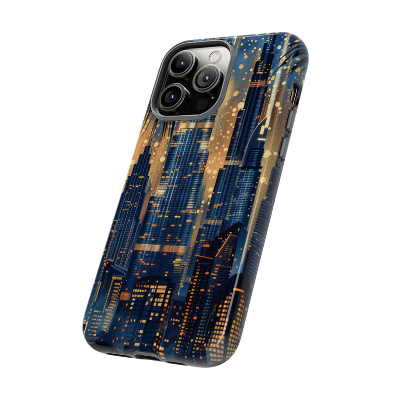 Stadssilhouet bij Nacht met Palmen