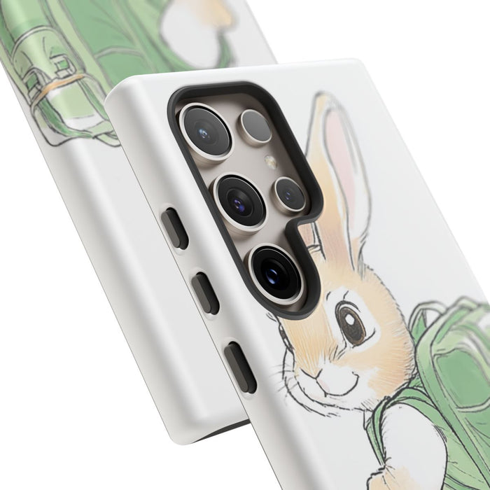 Schattig Konijntje met Groene Rugzak