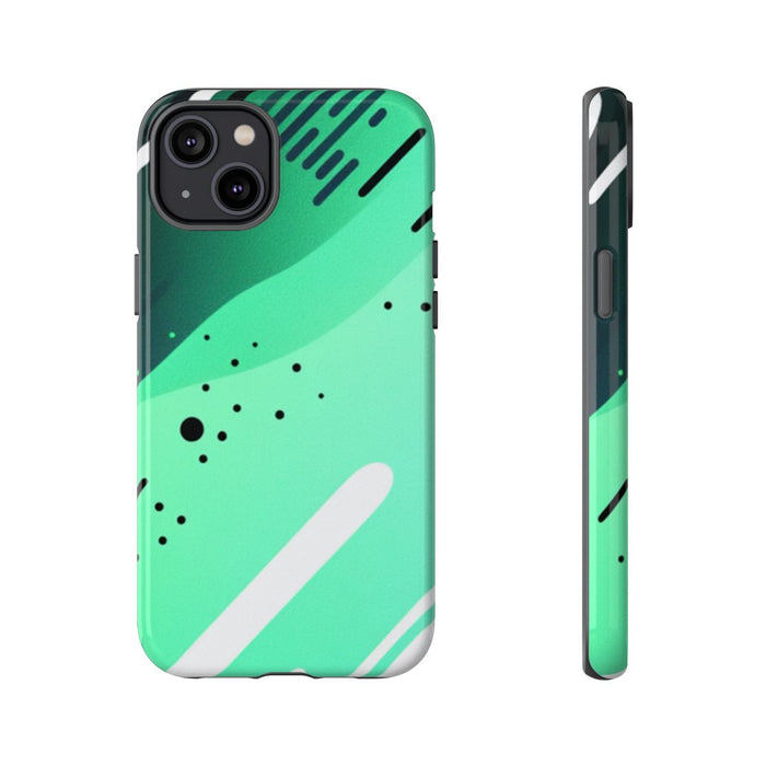 Geometrisch Groen-Zwart Abstract Patroon