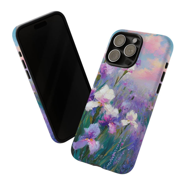 Pastelkleurige Irisbloemen Schildering