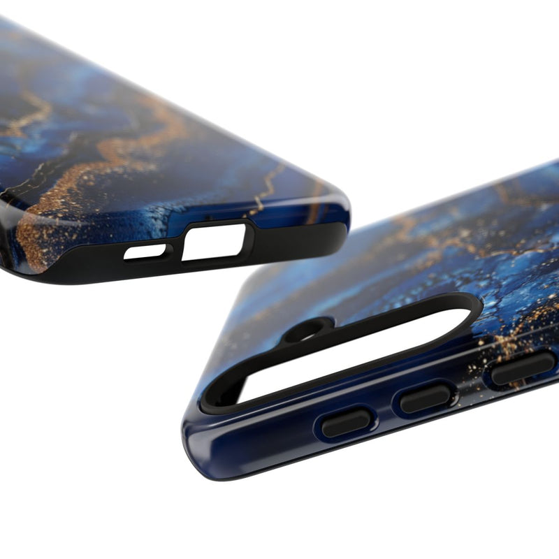 Blauw-Goud Geodepatroon