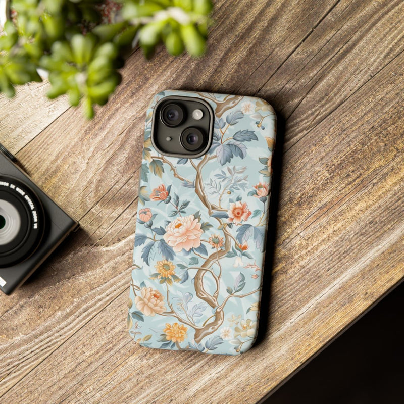 Pastel Chinoiserie Bloemenpatroon