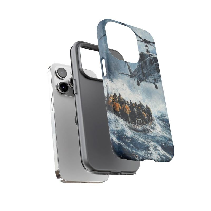 Helikopterredding op Zee Olieverfschilderij