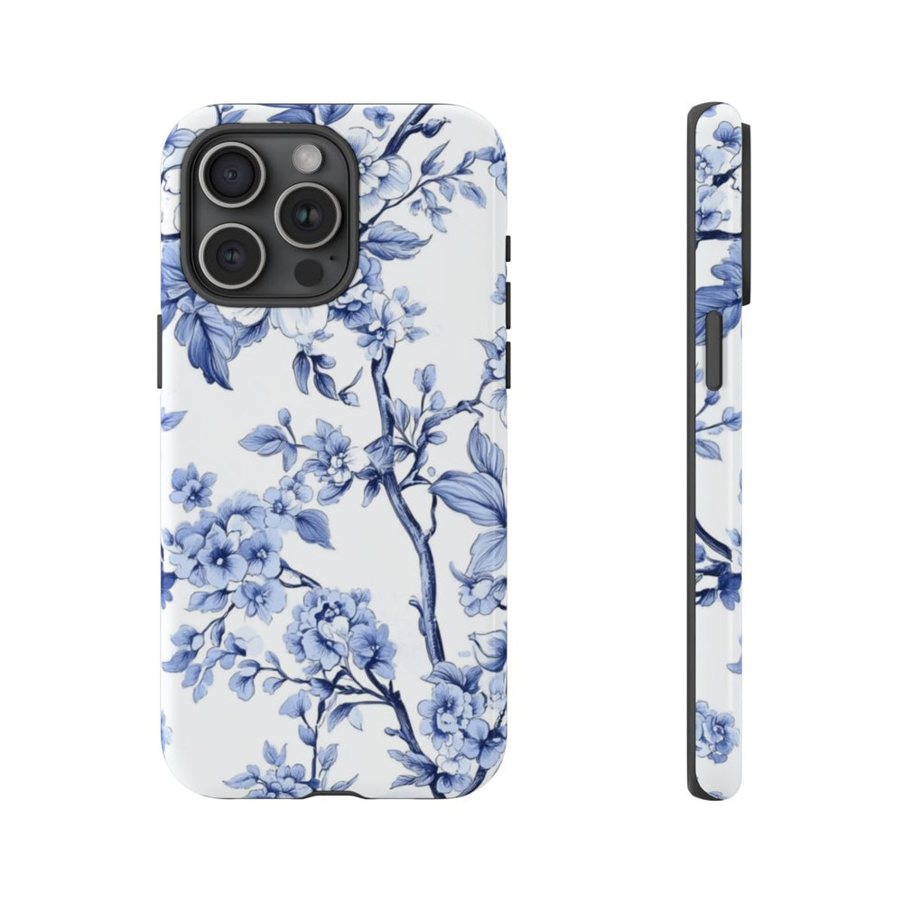 Blauw Vintage Bloemenpatroon