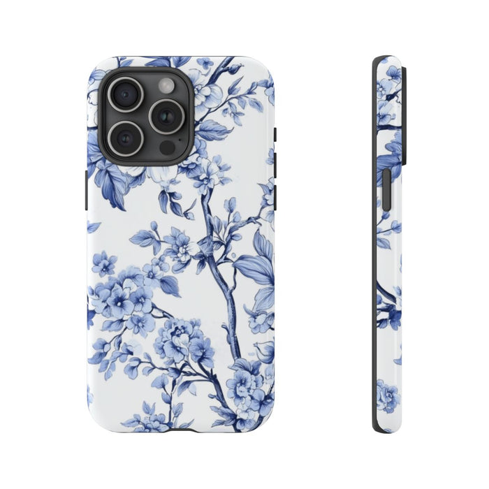 Blauw Vintage Bloemenpatroon
