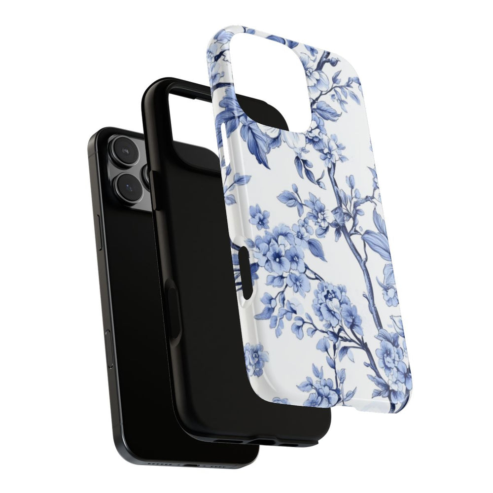 Blauw Vintage Bloemenpatroon