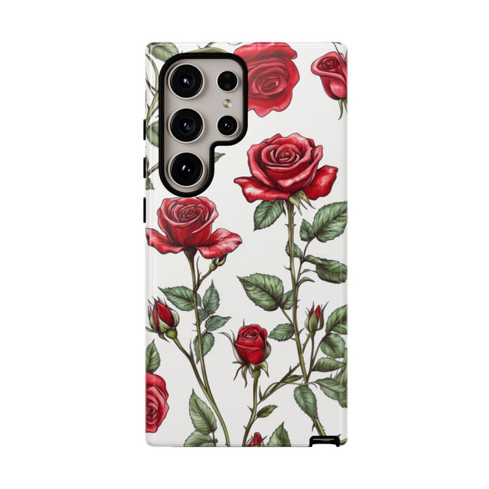 Rode Rozen Botanisch Patroon