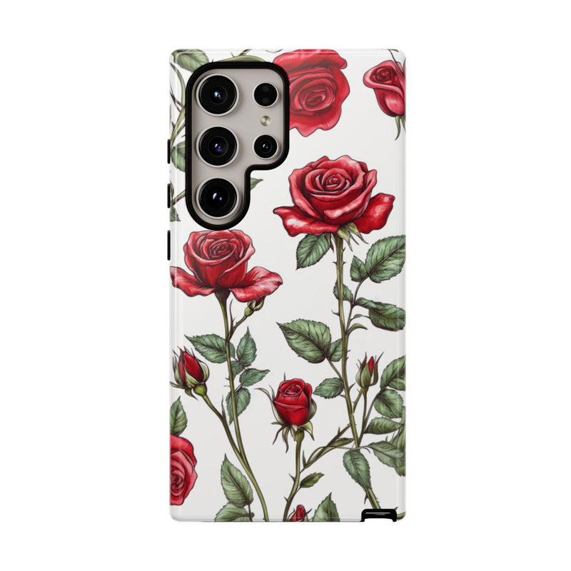 Rode Rozen Botanisch Patroon
