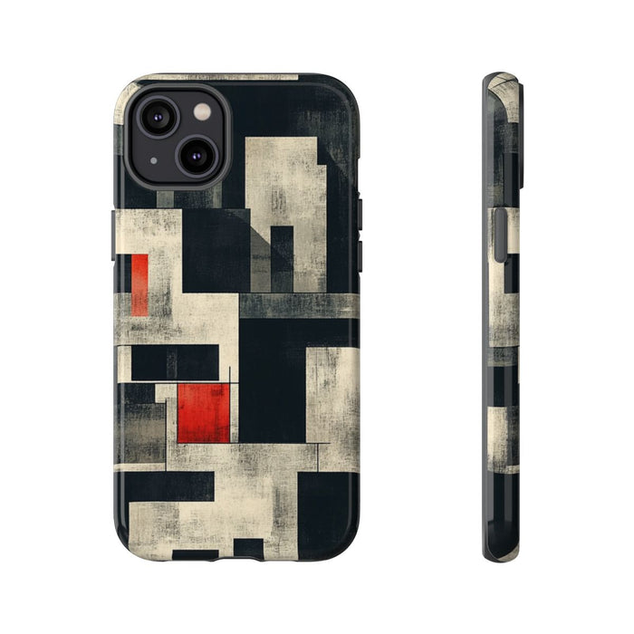 Abstract Geometrisch Patroon met Rode Accenten