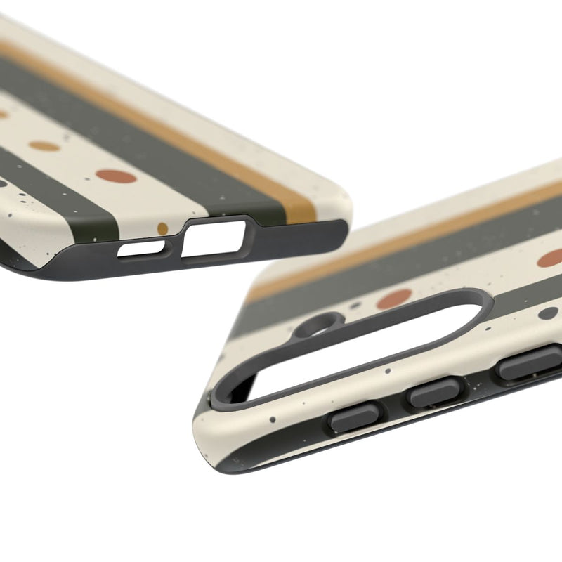 Retro Verticale Strepen en Stippenpatroon