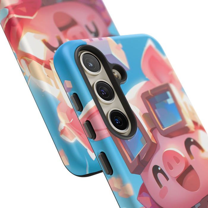Vrolijk Roze Varkentje met Bril en Hoodie