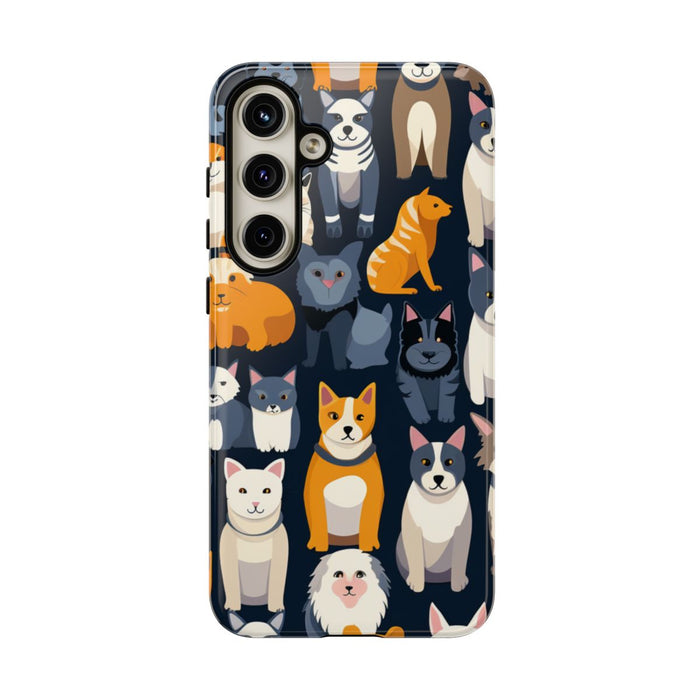 Kleurrijk Katten- en Hondenpatroon in Aantrekkelijke Kleuren