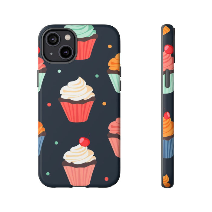 Vrolijk Cupcakepatroon in Kleurrijke Tint