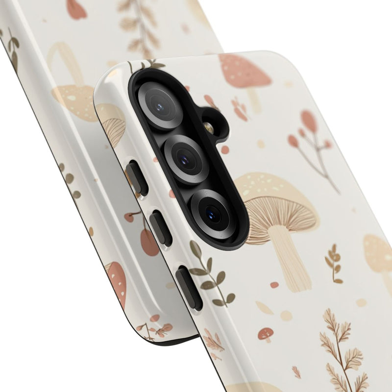 Minimalistisch Paddenstoelen- en Bloemenpatroon