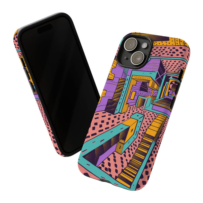 Geometrisch Abstract Patroon met Dieptewerking