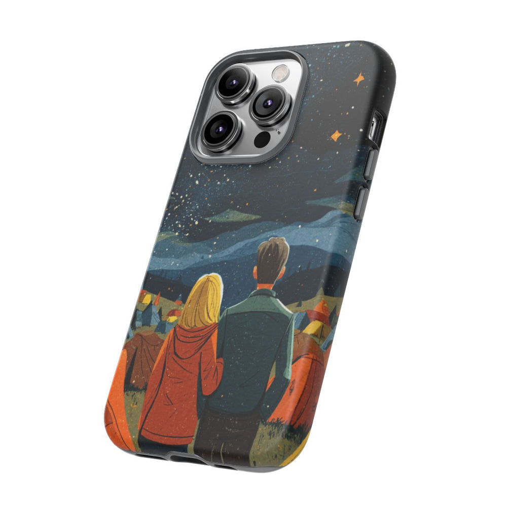 Stelletje Onder Sterrenhemel Tussen Tenten