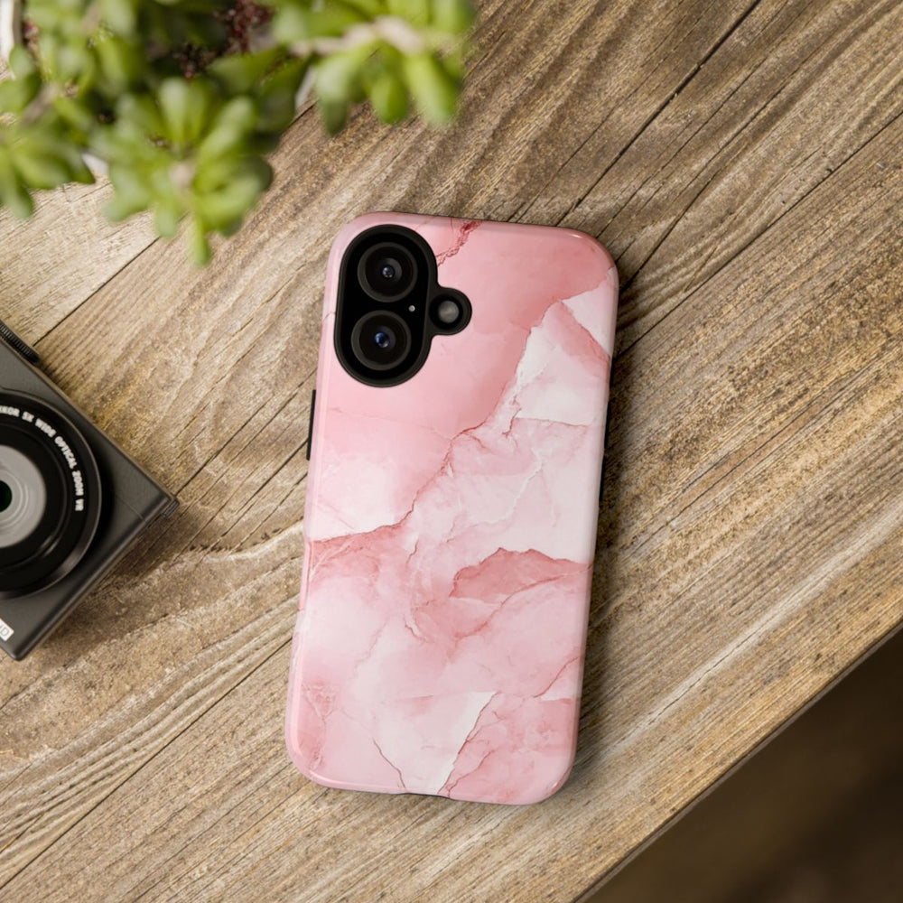 Roze Marmerstructuur met Glanzende Afwerking