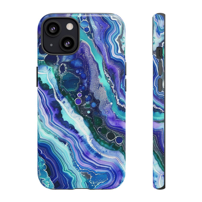 Blauw en Paars Geode-Wervelpatroon