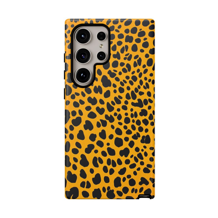 Zwart-Oranje Abstracte Luipaardprint