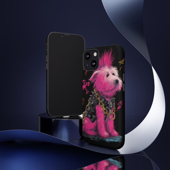 Punkhond met Roze Hanenkam Illustratie
