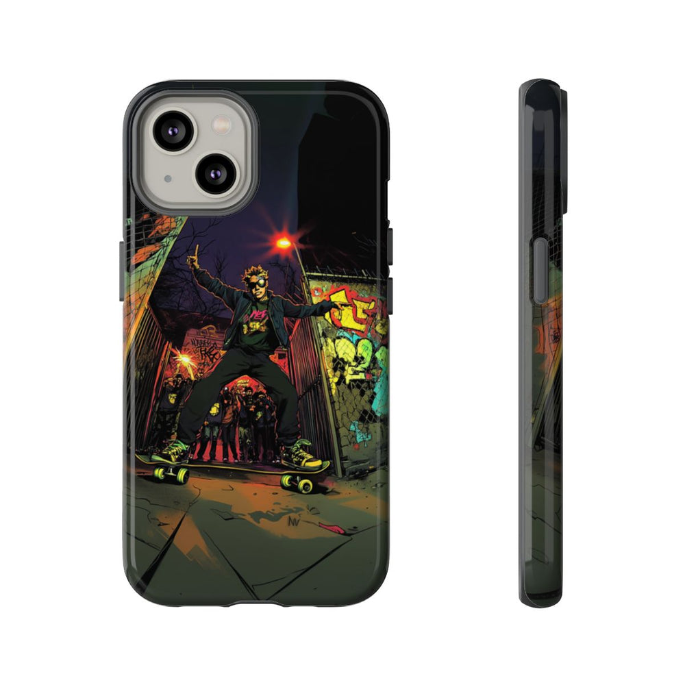 Skateboardtruc in de Nacht met Graffiti