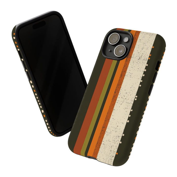 Retro Verticale Strepen en Stippenpatroon