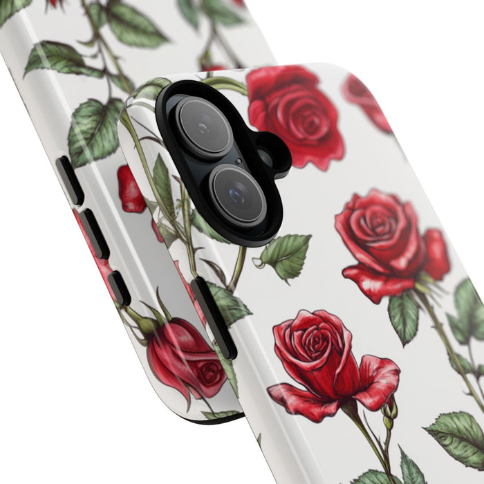 Rode Rozen Botanisch Patroon