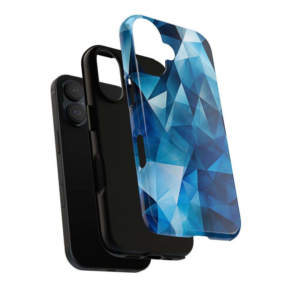 Blauw Geometrisch Driehoekenpatroon