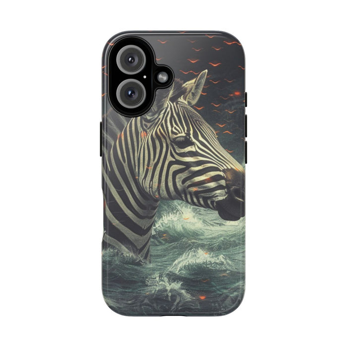 Zebra in Water met Gloeiende Vonken