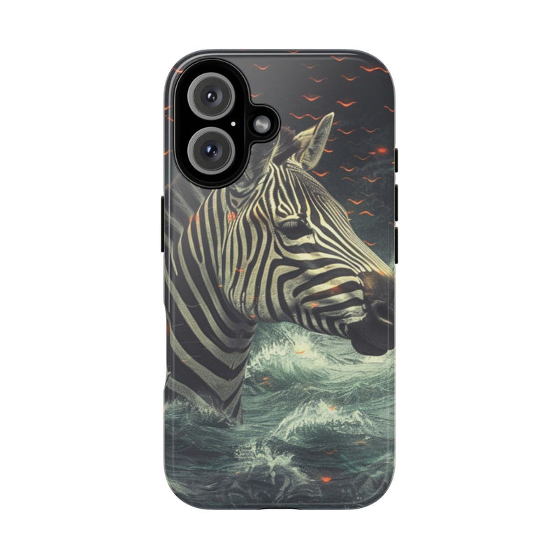 Zebra in Water met Gloeiende Vonken