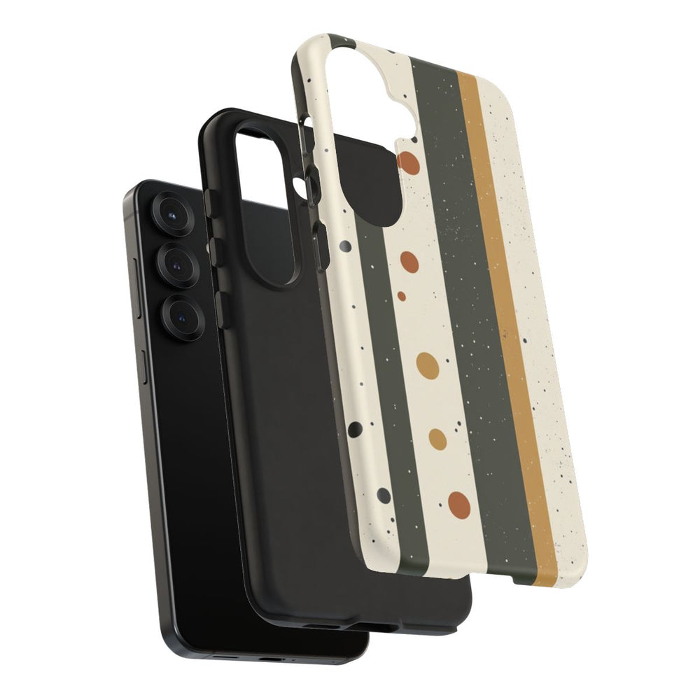 Retro Verticale Strepen en Stippenpatroon