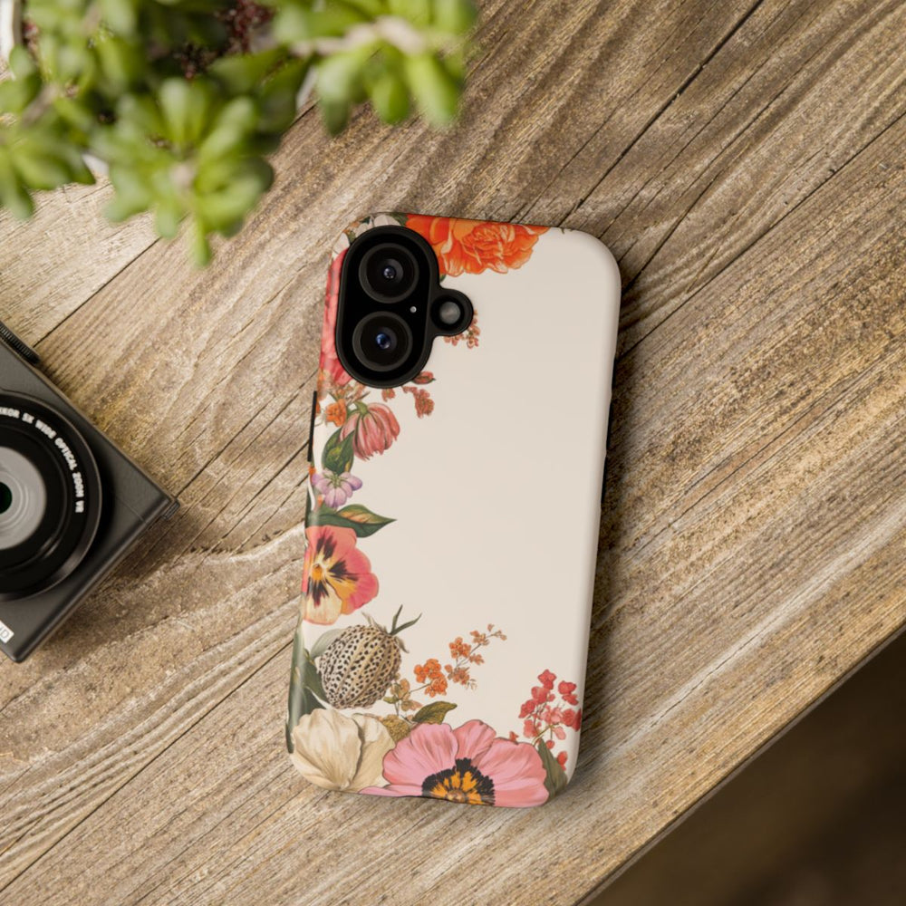 Vintage Botanische Bloemenrand