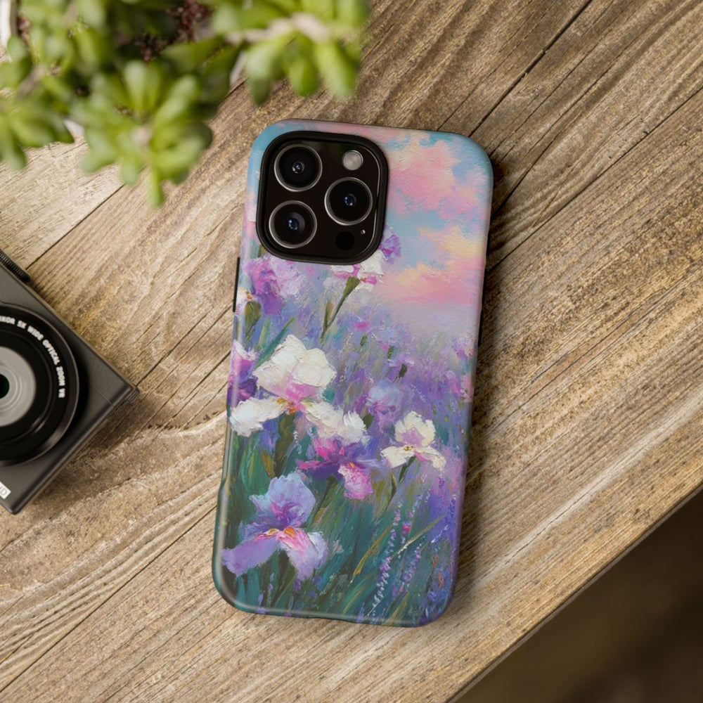 Pastelkleurige Irisbloemen Schildering