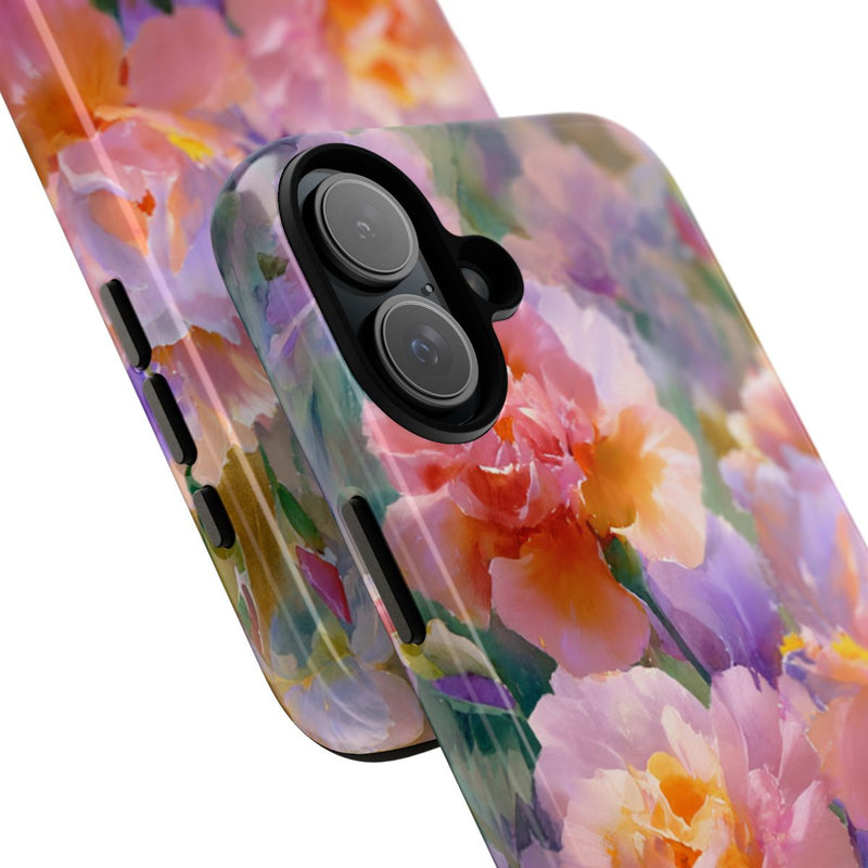 Roze en Paarse Bloemen in Waterverf