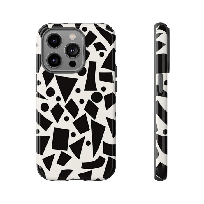 Zwart-Wit Geometrisch Abstract Patroon