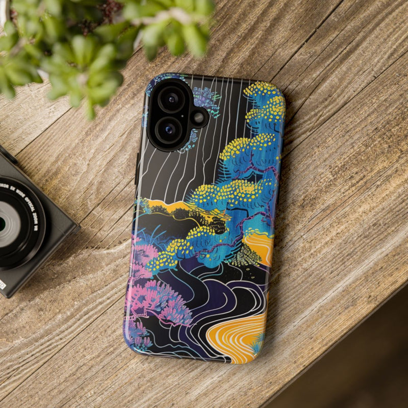 Kleurrijke Abstracte Bomen en Rivier