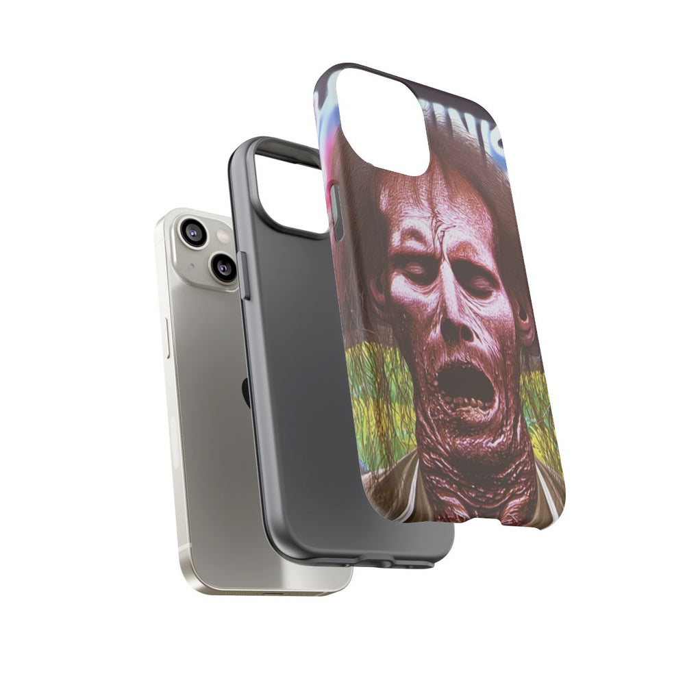 Surrealistisch Zombiegezicht met Vurige Lucht