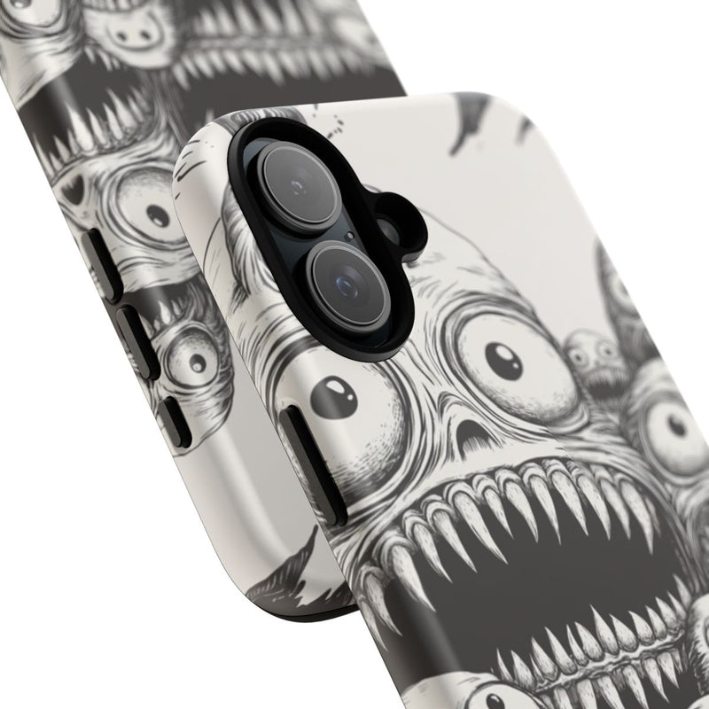 Griezelige Slijmmonsters in Lijntekening