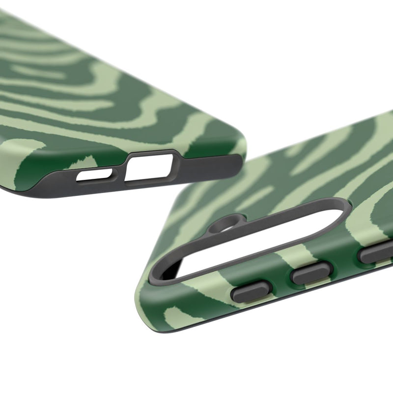 Groen Golvend Strepenpatroon
