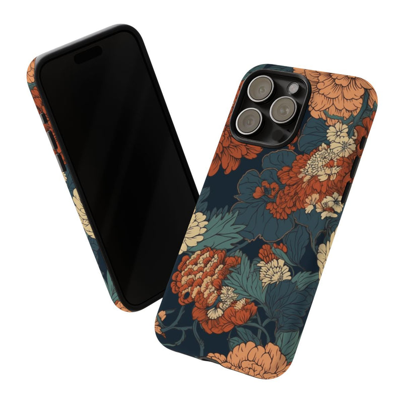 Vintage Bloemenpatroon in Warme Kleuren