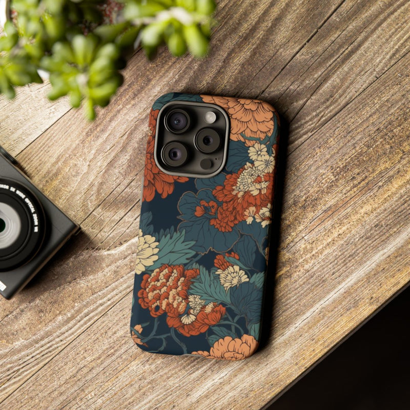 Vintage Bloemenpatroon in Warme Kleuren