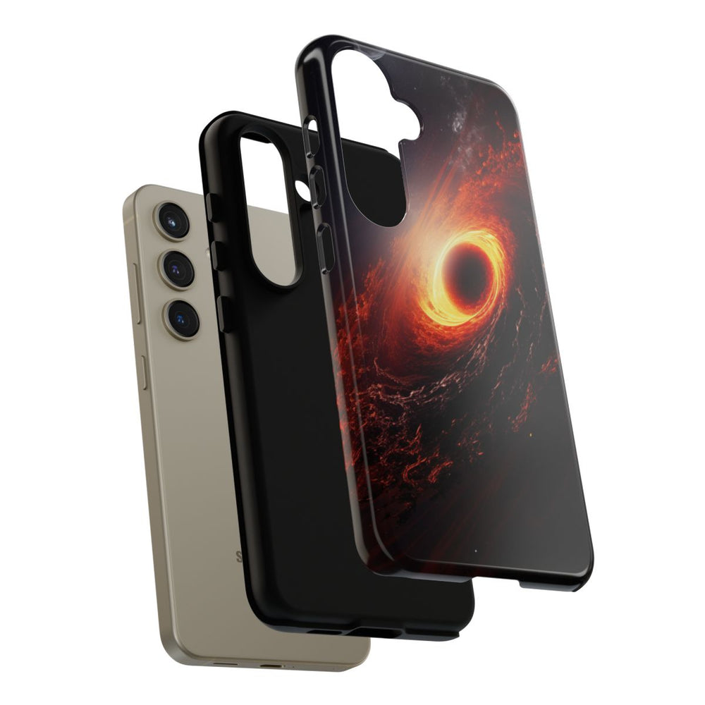 Vurige Zwarte Gat in de Ruimte