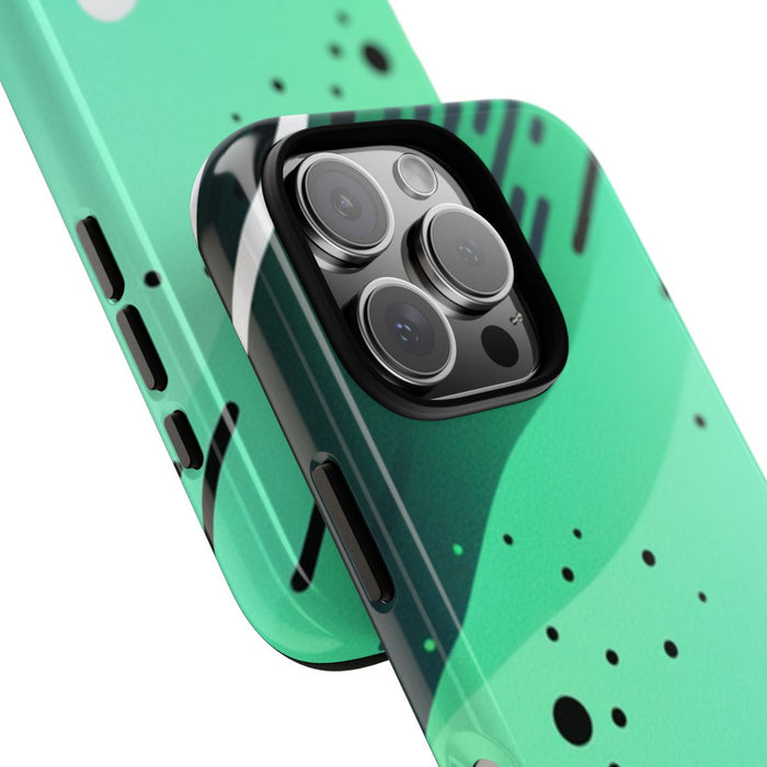 Geometrisch Groen-Zwart Abstract Patroon