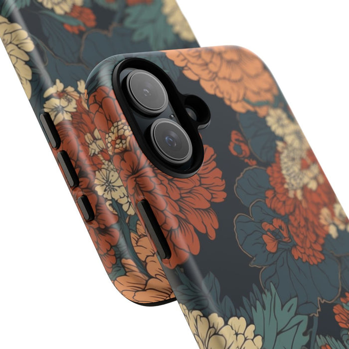 Vintage Bloemenpatroon in Warme Kleuren